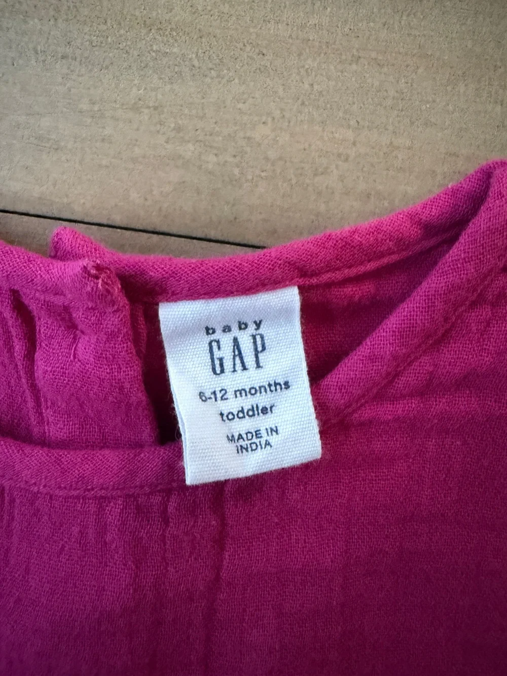Baby Gap Kids Fuchsia Flutter-Sleeve Dress - 6-12 Months